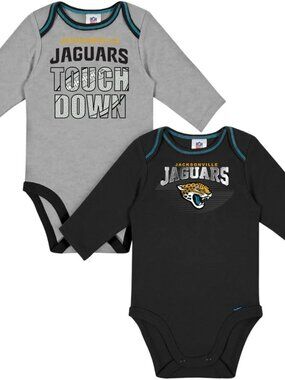 2-Pack Baby Boys Jaguars Long Sleeve Bodysuits - NFL Apparel